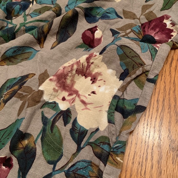 Zaful Floral Magnolia Print Pocket Tunic Top Sz M - Picture 5 of 5